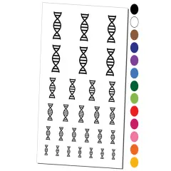 DNA Molecule Double Helix Science Symbol Temporary Tattoo Water Resistant Fake Body Art Set Collection Yellow