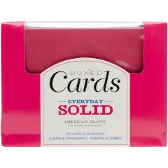 American Crafts A2 Cards W/Envelopes (4.375"X5.75") 40/Box-Everyday Solid