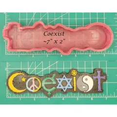 Coexist Silicone Freshie Mold