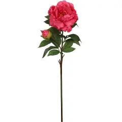 12-Pack: Fuchsia Peony Spray with Silk Foliage - Lifelike Floral Decor for Bouquets, Arrangements & Home Accents, Floral Home by Artificial Flowers