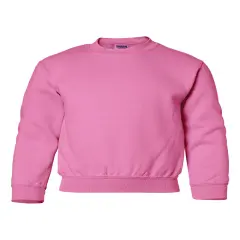 Gildan&reg; Heavy Blend Youth Crew Neck Long Sleeve Sweatshirt Safety pink