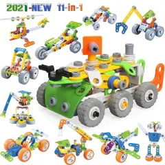 175 PCS Stem Toys for 5 6 7 8 Year Old Boys Birthday Gift Erector Construction Set Building Toy for Kids Age 4-8 4-6 5-7 6-8 Creative Game