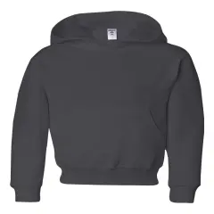 JERZEES&reg; Hooded Turtle Neck Long Sleeve Sweatshirt For Youth Charcoal grey