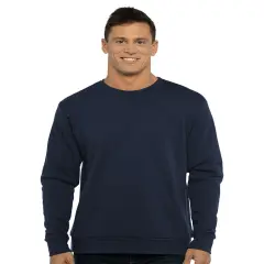 Next Level&reg; Santa Cruz Long Sleeve Crewneck Pocket Sweatshirt Midnight navy