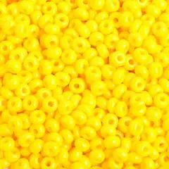 John Bead 6/0 Opaque Czech Glass Seed Beads, 500g Gold Yellow
