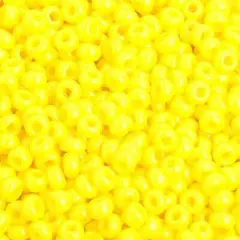 John Bead 8/0 Opaque Czech Glass Seed Beads, 500g Lemon Yellow