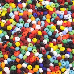 John Bead 10/0 Opaque Czech Glass Seed Beads, 500g Assorted Matte