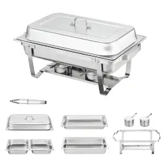 2 PCS Full and Half-Size Rectangle Chafing Dish Set