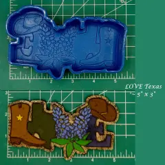 LOVE Texas silicone freshie mold