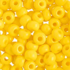 John Bead 32/0 Opaque Czech Glass Seed Beads, 250g Yellow