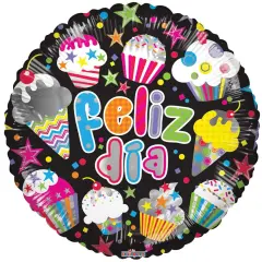 Desserts Feliz D&iacute;a 18" Round Foil Balloon, 1ct