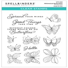 Spellbinders Whimsical Butterflies Clear Stamps