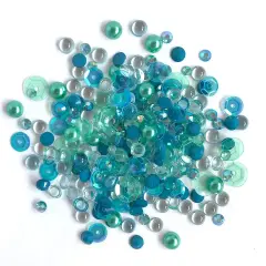 Buttons Galore Sparkletz DIY Craft Embellishments 30 Grams - 3 Packs of Sea Level