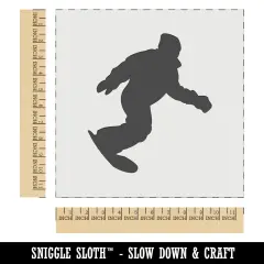 Snowboarder Carve Snow Wall Cookie DIY Craft Reusable Stencil