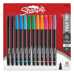 Sharpie Felt Tip Pens - Assorted Colors, Set of 12