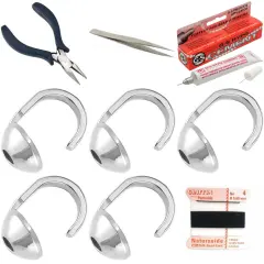 Bead Tip Kit - Pliers, Tweezers, Cement, 5 Bead Tips & Black Bead Cord #4