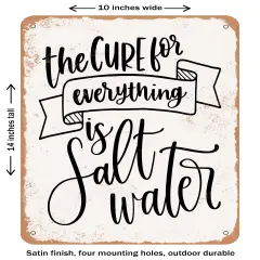 DECORATIVE METAL SIGN - Cure For Everything- Vintage Rusty Look