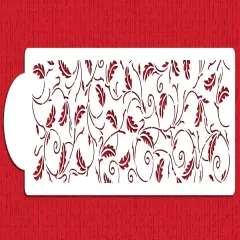 4-Inch Oak Leaf Cake Stencil Side | C598 by Designer Stencils | Cake Decorating Tools |