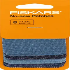 Fiskars Denim Iron-On Patches 8/Pkg