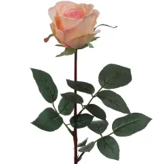 24-Pack: Pink Rose Bud Stem with Silk Foliage, Floral Home by Artificial Flowers