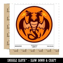 Two Headed Dragon Drake Wyvern Waterproof Vinyl Phone Tablet Laptop Water Bottle Sticker Set - 5 Pack