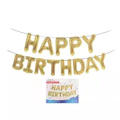 Kitcheniva Happy Birthday Foil Letter Balloons Party Decor 16" 13 Pcs Gold