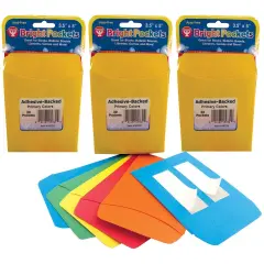 Self Adhesive Library Pockets, 3.5" x 4.875", 30 Per Pack, 3 Packs