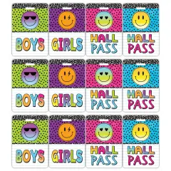 Brights 4Ever Hall Pass with Lanyard, 4 Per Pack, 3 Packs