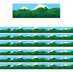 Mountain Border, 12 Strips/36 Feet Per Pack, 6 Packs