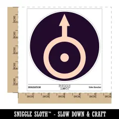 Astronomy Uranus Astrology Planet Symbol Waterproof Vinyl Phone Tablet Laptop Water Bottle Sticker Set - 5 Pack