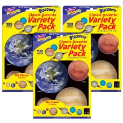 Planets Classic Accents&reg; Variety Pack, 132 Pieces Per Pack, 3 Packs