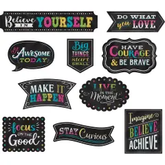 Chalkboard Brights Clingy Thingies&reg; Positive Sayings Accents, 10 Per Pack, 2 Packs