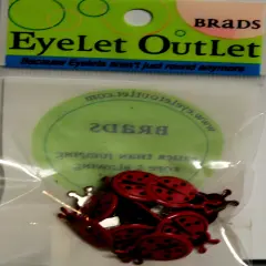 Eyelet Outlet Lady Bug Brads-12 PCS