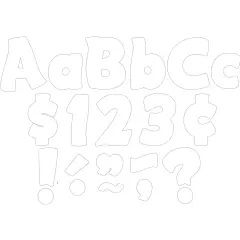 White Funtastic 4" Letters Combo Pack, 208 Per Pack, 3 Packs