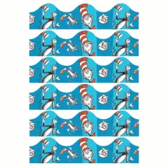 Cat in the Hat&trade; Blue Deco Trim&reg;, 37 Feet Per Pack, 6 Packs