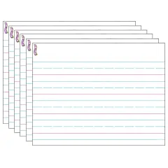 Handwriting Paper Wipe-Off&reg; Chart, 17" x 22", Pack of 6