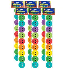 Smiley Face Mighty Brights&trade; Border, 36 Feet Per Pack, 6 Packs