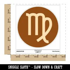 Virgo Horoscope Astrological Zodiac Sign Waterproof Vinyl Phone Tablet Laptop Water Bottle Sticker Set - 5 Pack