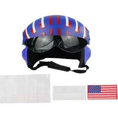 Adult's Air Force Combat Pilot Blue Top Gun Helmet Costume Accessory