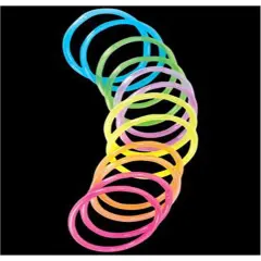 12 New Glow In The Dark Light-Up Neon Party Bracelets