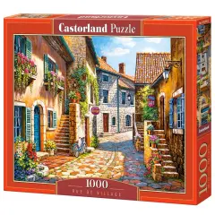 1000 Piece Jigsaw Puzzle, Rue de Village, France, Painting Puzzle, Adult Puzzle, Castorland C-103744-2