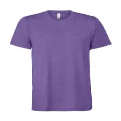 BELLA + CANVAS&reg; Short Sleeve CVC Jersey T-Shirt Unisex Crew Neck, Soft Cotton Blend Heather Lapis