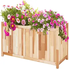 Jumbl Garden Bed, 48x20x20&rdquo; Wooden Flower & Herb Planter Box