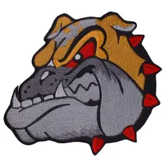Bulldog Head Patch 9 1/4"