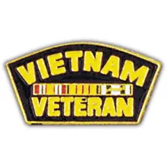 Vietnam Veteran with Ribbon Pin 1 1/4"