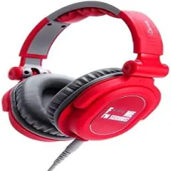 IDANCE RED/GREY SWIVEL CUP DJ HEADPHONES