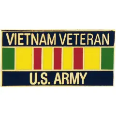 U.S. Army Vietnam Veteran Ribbon Pin 1"