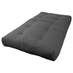 Blazing Needles Renewal 8-inch Twill Twin-size Futon Mattress - Steel Grey - Steel Grey