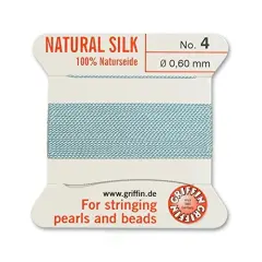 #4 Turquoise Griffin Silk Bead Cord (2 Meters)