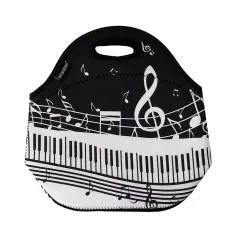 Wrapables Insulated Neoprene Lunch Bag Musical Notes